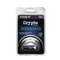 Integral 32GB Crypto FIPS 197 Encrypted Flash Drive Blue
