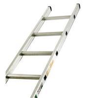 Industrial Use Box Section Aluminium Ladder with 16 Rungs Single