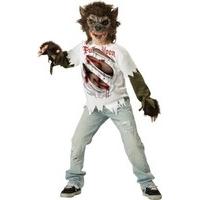 InCharacter Costumes, LLC Boys 8-20 Werewolf Mask and Shirt Set, Multi Color, X-Large