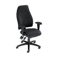 Influx Posture High Back Tilt Action Asynchronous Armchair Seat Black