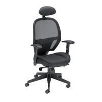 Influx Amaze Chair Synchronous with Head Rest Mesh Seat Black