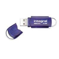 Integral Courier FIPS 197 Encrypted USB 4Gb Flash Drive Blue