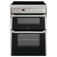 Indesit ID60C2XS 60cm Electric Cooker in St Steel D Oven Ceramic Hob
