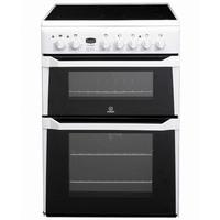 Indesit ID60C2WS 60cm Electric Cooker in White Double Oven Ceramic Hob