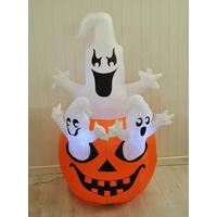 inflatable pre lit pumpkin and ghosts halloween decoration mains by pr ...