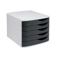 invo a4foolscap desktop drawer set with 5 drawers greyblack