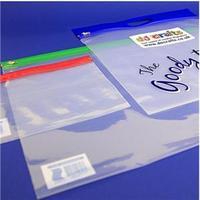 indx heavy duty pvc zip pouch a4 clear with coloured seal assorted pac ...