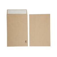 Initiative V-Base Gusseted (381mm x 254mm) Peel and Seal 140g/m2 (25mm) Plain Pocket Envelope (Manilla) Pack of 125