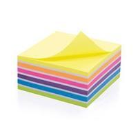 initiative sticky notes neon cube 400 sheets assorted colours 76 x 76m ...