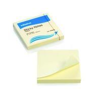initiative 76mm x 76mm repositionable notes yellow 100 sheets pack of  ...