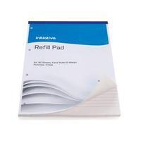 Initiative (A4) Refill Pad with Feint Ruled & Margin Punched 4 Hole 60gsm Paper (80 Sheets)