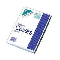 Initiative (A4) Leather Look Binding Covers 250gsm (White) Pack of 100 Covers