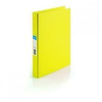 Initiative Polypropylene Coated 70% Recycled (A4) Board 2-Ring Binder 25mm Capacity (Yellow) Pack of 10