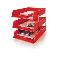 Initiative Plastic Letter Tray 347mm x 255mm x 55mm (Red)