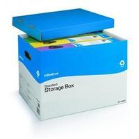 Initiative File-Away (A4/Foolscap) Standard Archival Storage Box (W)330mm x (D)405mm x (H)260mm (White/Blue)
