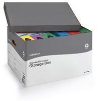 Initiative File-Away Standard Economy Storage Box (W)317mm x (D)384mm x (H)287mm (White/Grey)