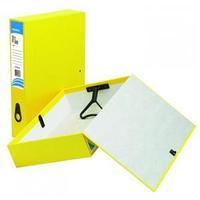 Initiative (A4/Foolscap) Lockspring Box File 70mm Capacity (Yellow) Pack of 10