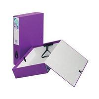 initiative a4foolscap lockspring box file 70mm capacity purple