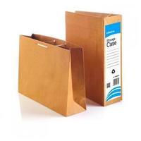 Initiative (Foolscap) Storage Case with Dust Flap and Tie Laces 100mm Capacity (Manilla)