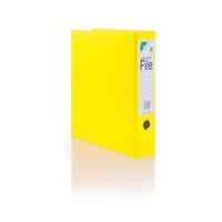 initiative a4 lever arch file with metal shoe and thumbring yellow