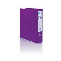 initiative a4 lever arch file with metal shoe and thumbring purple