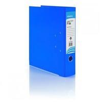 initiative foolscap lever arch file with metal shoe and thumbring blue