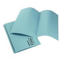 initiative foolscap square cut folder medium weight 250gsm blue pack o ...