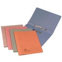 initiative foolscap transfer spring file 285gsm blue pack of 50