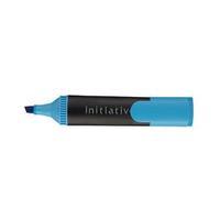 Initiative Water Based Chisel Tip Highlighter Pen (Blue) Pack of 10 Pens