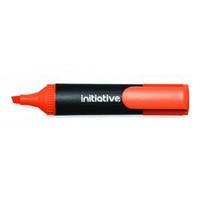Initiative Water Based Chisel Tip Highlighter Pen (Orange) Pack of 10 Pens