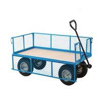 INDUSTRIAL PLATFORM TRUCK, 1200 x 600 WITH SIDES, PLY PLATFORM & PUNCTURE PROOF WHEELS