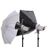 Interfit EX300 Twin Head Umbrella/Softbox Kit