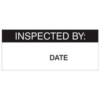 inspected by labels black on nylon cloth 38 x 15mm pack of 140