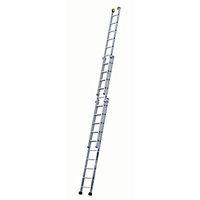 Industrial 500 Extension Ladder - 3 section; 3.70m closed height