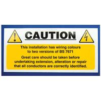 Industrial Signs IS5810SA Mixed Cable Notice 130x60 - Pack of 10 S...