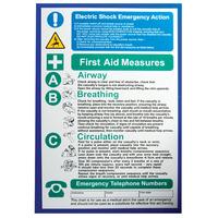 Industrial Signs IS2401RP Electric Shock/First Aid Notice 280x420mm