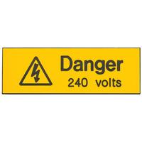 Industrial Signs IS0405EN Danger 240V 75x25 - Pack of 5 Rigid Engraved