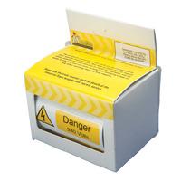 Industrial Signs IS16100R Danger 240V 75x25 - Pack of 250 S/a Viny...