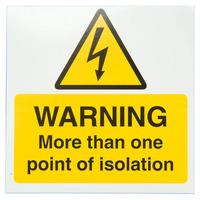 Industrial Signs IS6810SA Warning Point of Isolation 75x75 - Pack ...