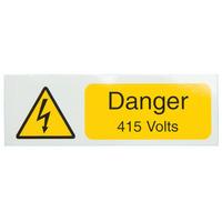 industrial signs is0310sa danger 415v 75x25 pack of 10 sa vinyl