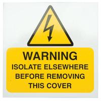 industrial signs is3110sa warning isolate elsewhere 75x75 pack o