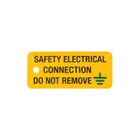 Industrial Signs IS6425OR Safety Electrical Connection 75x25 - Rol...