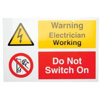 industrial signs is1301rp warning electrician working 150x225 pa