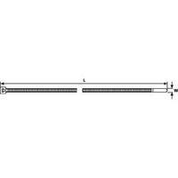 Inside Serrated Cable Tie, Ecru, mm x mm, 1 pc(s) Pack, HellermannTyton T50R-PA46-NA-C1 111-00525