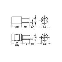 Inductor + heatshrink Radial lead Contact spacing 5 mm 3300 µH 9 ? 0.15 A Fastron 09P-332J-50 1 pc(s)