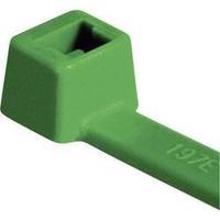 Inside Serrated Cable Tie, Green, mm x mm, 100 pc(s) Pack, HellermannTyton T80R-N66-GN-C1, 116-08015