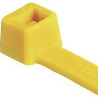 Inside Serrated Cable Tie, Yellow, mm x mm, 100 pc(s) Pack, HellermannTyton T18R-PA66-YE-C1, 116-01814