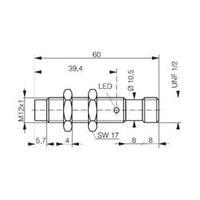 Inductive proximity sensor M12 non-shielded Contrinex