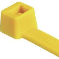 Inside Serrated Cable Tie, Yellow, mm x mm, 100 pc(s) Pack, HellermannTyton T80R-N66-YE-C1, 116-08014