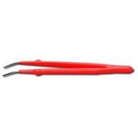 insulated tweezers half pointed curved 160 mm donau pz28